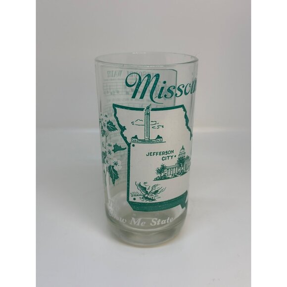 Vintage "Show Me State" Missouri Peanut Butter Glass State Song Souvenir Tumbler - Picture 3 of 7